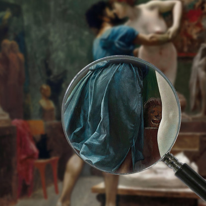 Schizzo Ad Olio Di Pigmalione E Galatea Jean-Léon Gérôme jlg111 quadro stampato su tela