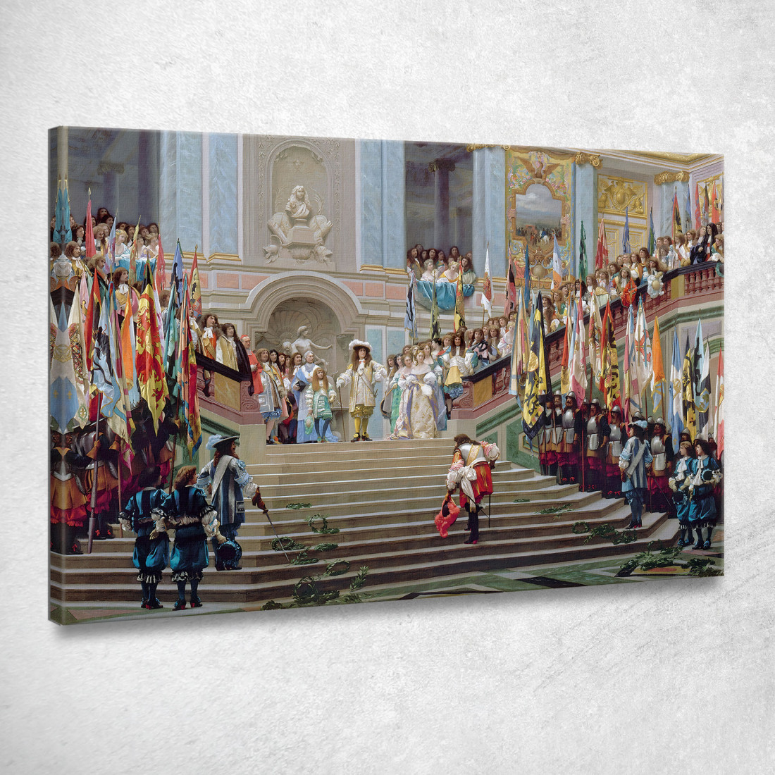 Ricevimento Di Le Grand Condé Da Parte Di Luigi Xiv A Versailles Nel 1674 Jean-Léon Gérôme jlg113 quadro stampato su tela