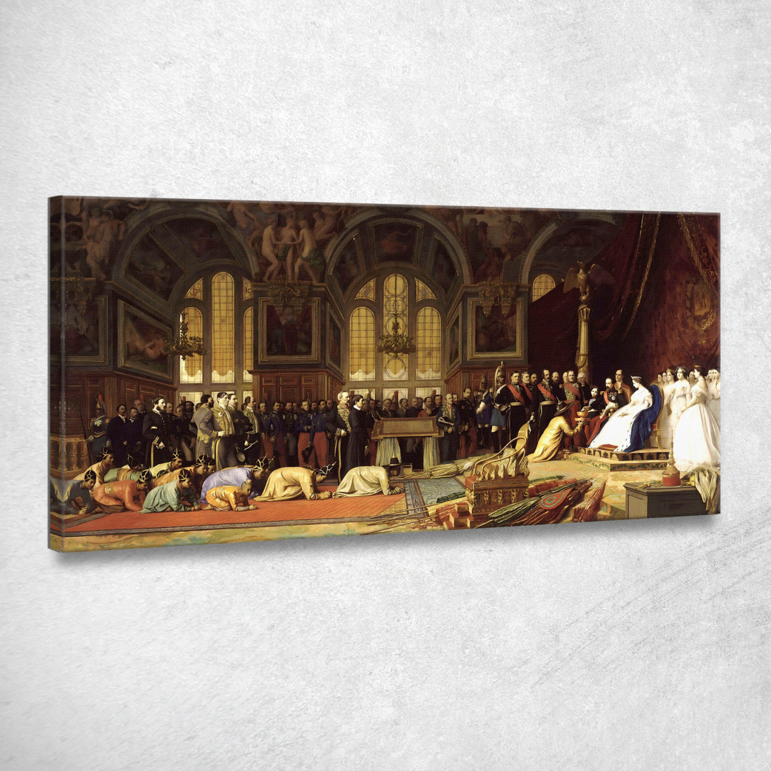 Ricevimento Degli Ambasciatori Siamesi Da Parte Dell'Imperatore Napoleone Ii Jean-Léon Gérôme jlg114 quadro stampato su tela