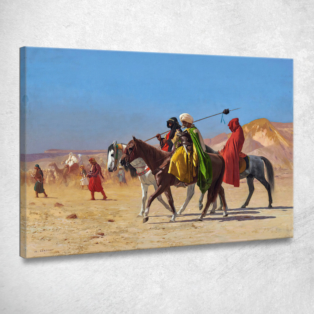 Cavalieri Che Attraversano Il Deserto Jean-Léon Gérôme jlg115 quadro stampato su tela