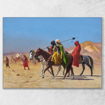 Cavalieri Che Attraversano Il Deserto Jean-Léon Gérôme jlg115 quadro stampato su tela
