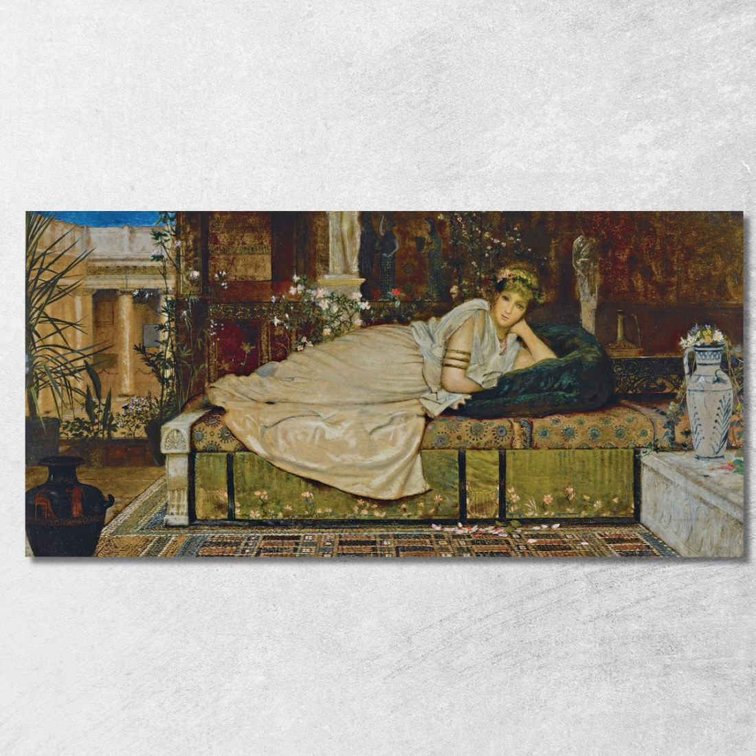 Una Dama In Un Interno Classico John Atkinson Grimshaw jag4 quadro stampato su tela
