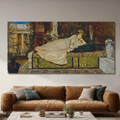 Una Dama In Un Interno Classico John Atkinson Grimshaw jag4 quadro stampato su tela