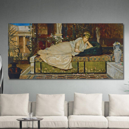 Una Dama In Un Interno Classico John Atkinson Grimshaw jag4 quadro stampato su tela