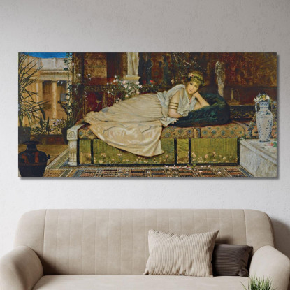 Una Dama In Un Interno Classico John Atkinson Grimshaw jag4 quadro stampato su tela