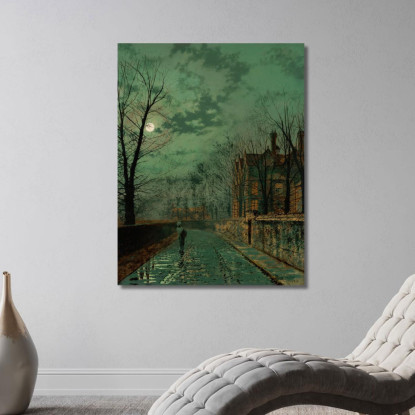 Un Viottolo Vicino A Chester John Atkinson Grimshaw jag5 quadro stampato su tela