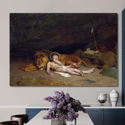 San Girolamo Jean-Léon Gérôme jlg118 quadro stampato su tela