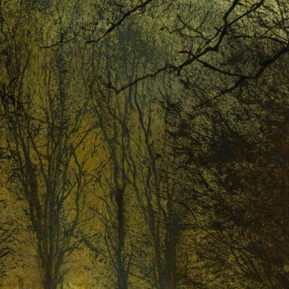 Una Strada Al Chiaro Di Luna 2 John Atkinson Grimshaw jag8 quadro stampato su tela