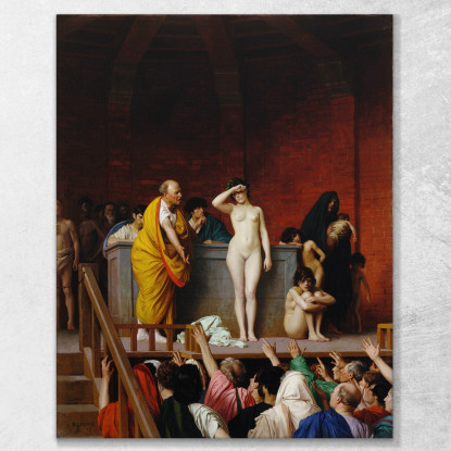 Il Mercato Degli Schiavi Nell’Antica Roma Jean-Léon Gérôme jlg119 quadro stampato su tela