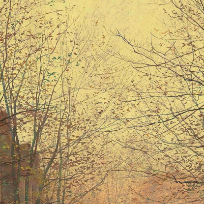 Un Viottolo Autunnale 2 John Atkinson Grimshaw jag16 quadro stampato su tela