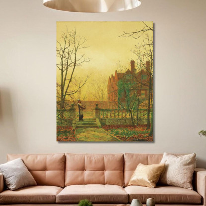 Oro D'Autunno John Atkinson Grimshaw jag20 quadro stampato su tela