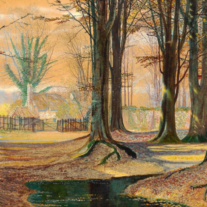 Bosco Di Faggi John Atkinson Grimshaw jag22 quadro stampato su tela