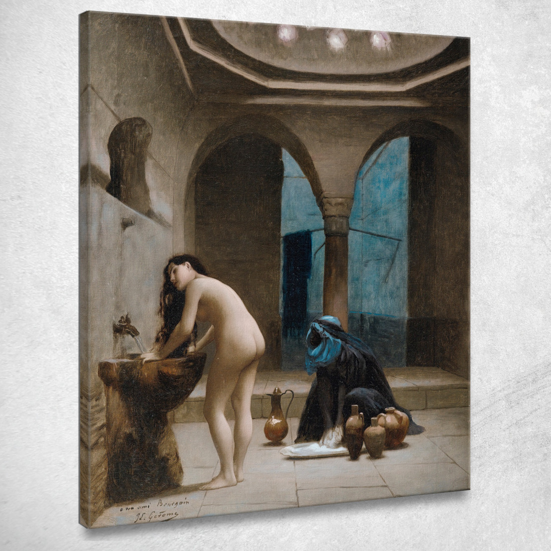 Studio Per Una Donna Turca Del Bagno Maure Nel Bagno Jean-Léon Gérôme jlg121 quadro stampato su tela