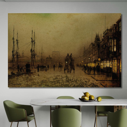 I Moli Di Glasgow Al Crepuscolo John Atkinson Grimshaw jag29 quadro stampato su tela