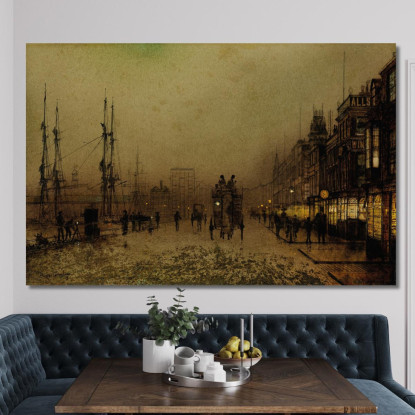 I Moli Di Glasgow Al Crepuscolo John Atkinson Grimshaw jag29 quadro stampato su tela
