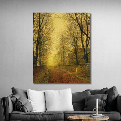 Nel Bagliore Dorato Dell'Autunno John Atkinson Grimshaw jag34 quadro stampato su tela