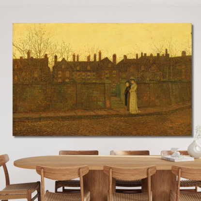 Nel Crepuscolo Dorato John Atkinson Grimshaw jag35 quadro stampato su tela