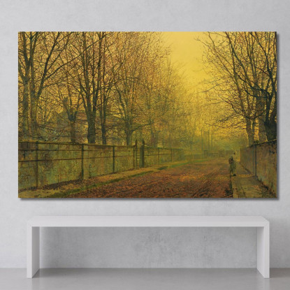 Nel Bagliore Dorato Dell'Autunno John Atkinson Grimshaw jag36 quadro stampato su tela