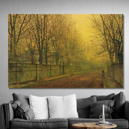 Nel Bagliore Dorato Dell'Autunno John Atkinson Grimshaw jag36 quadro stampato su tela