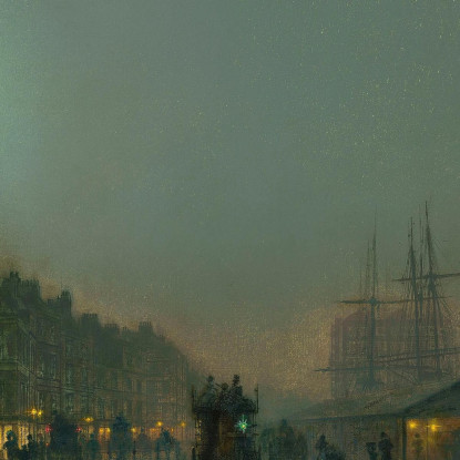 Le Luci Di Liverpool John Atkinson Grimshaw jag40 quadro stampato su tela
