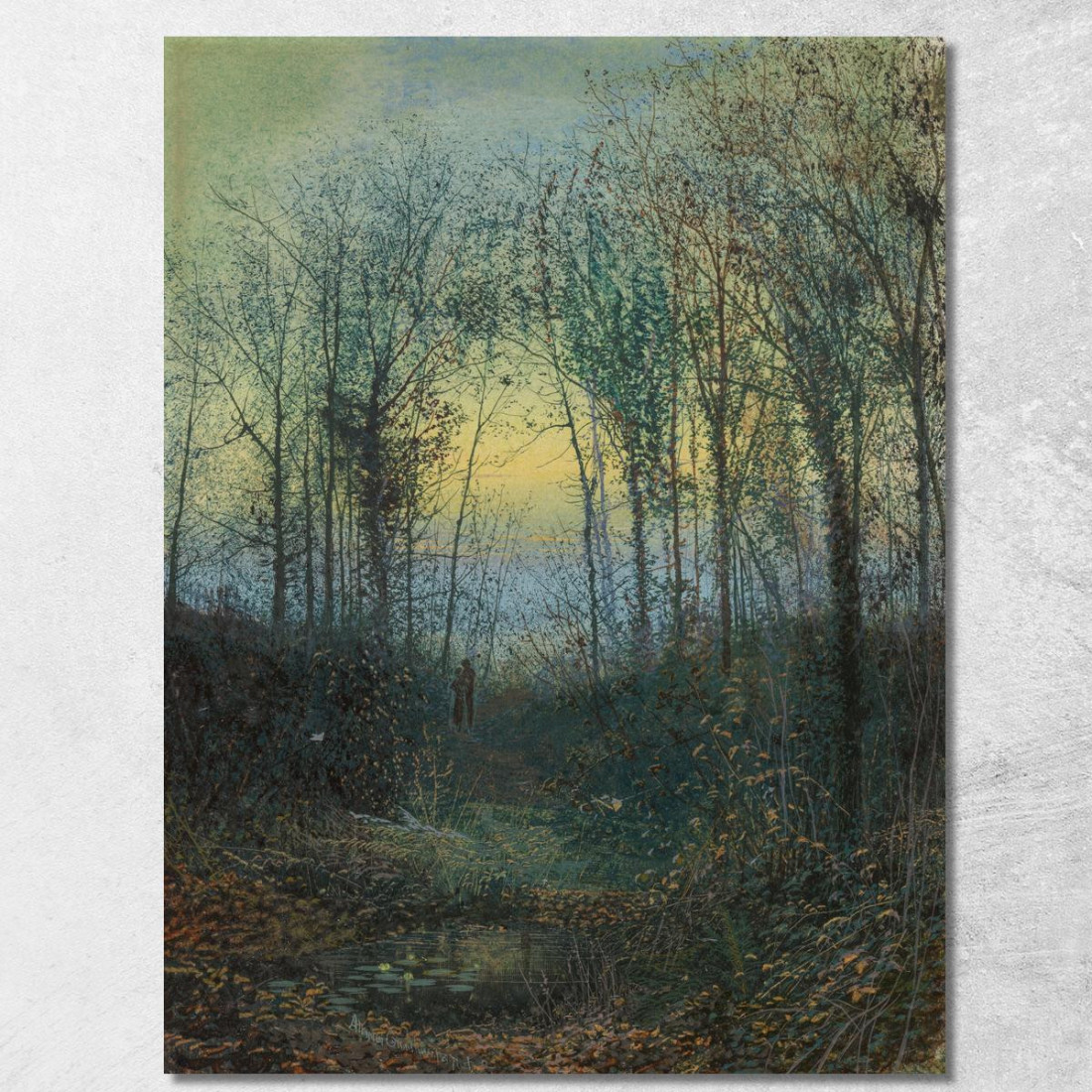 Amanti In Un Bosco John Atkinson Grimshaw jag41 quadro stampato su tela