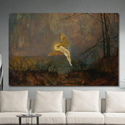 Notte Di Mezza Estate O Iris John Atkinson Grimshaw jag43 quadro stampato su tela