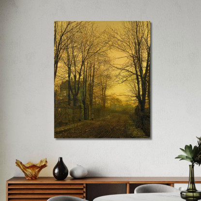 Dopo Il Bagliore Di Ottobre John Atkinson Grimshaw jag50 quadro stampato su tela