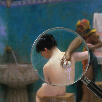Il Bagno Jean-Léon Gérôme jlg124 quadro stampato su tela