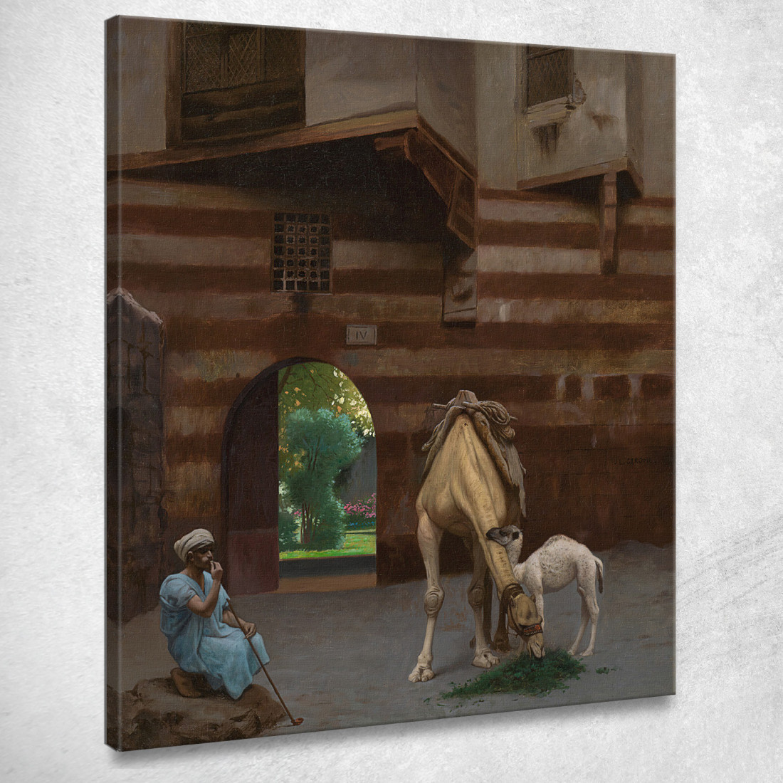 Il Cammelliere Jean-Léon Gérôme jlg126 quadro stampato su tela