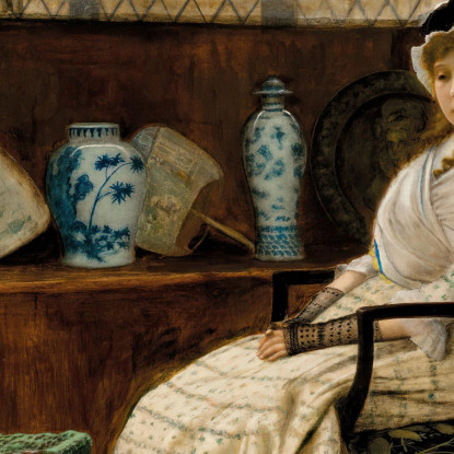 La Ninna Nanna John Atkinson Grimshaw jag69 quadro stampato su tela