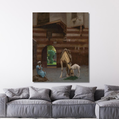 Il Cammelliere Jean-Léon Gérôme jlg126 quadro stampato su tela