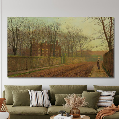 Il Boschetto Di Corvi John Atkinson Grimshaw jag73 quadro stampato su tela