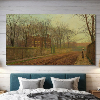 Il Boschetto Di Corvi John Atkinson Grimshaw jag73 quadro stampato su tela