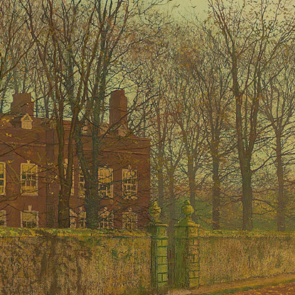 Il Boschetto Di Corvi John Atkinson Grimshaw jag73 quadro stampato su tela