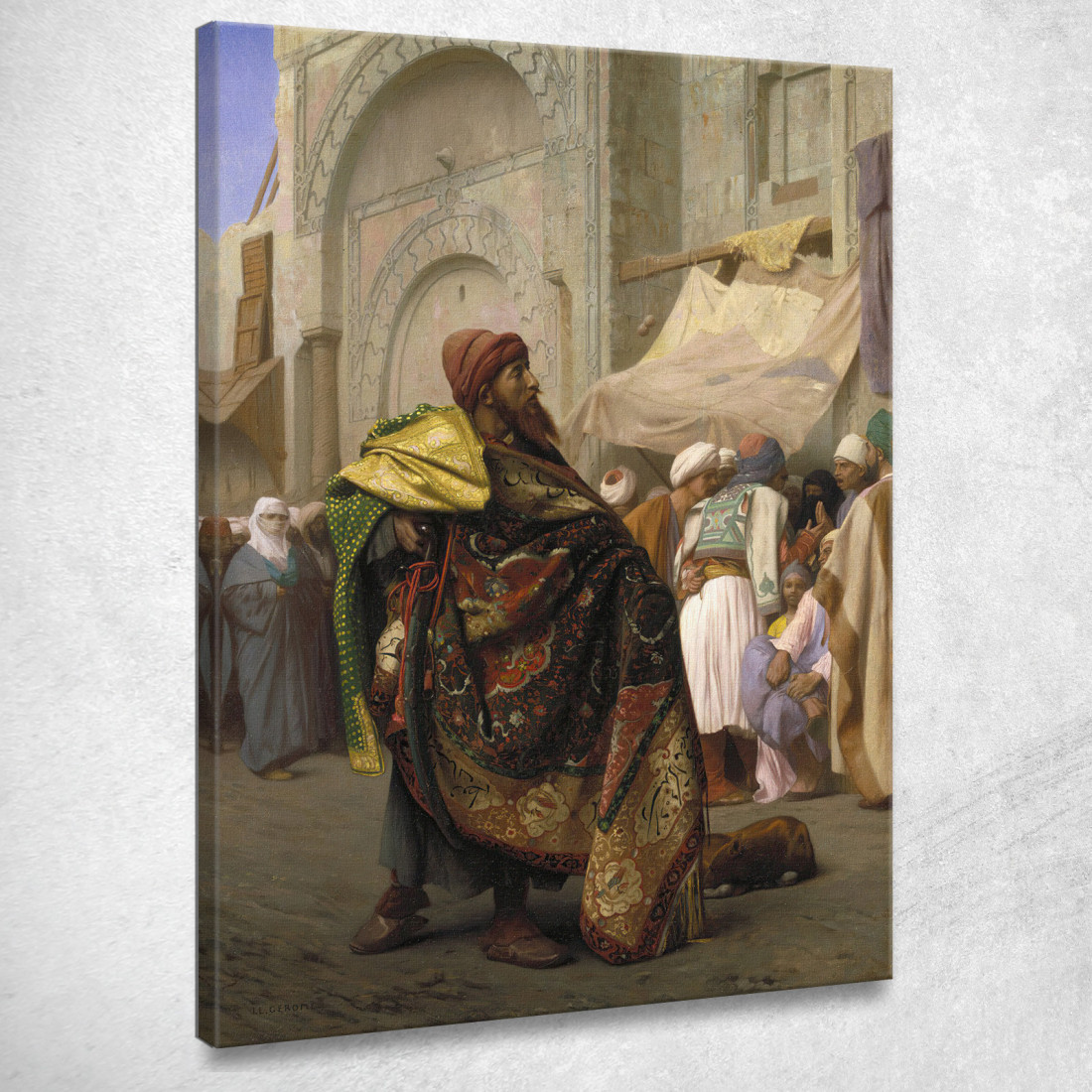 Il Mercante Di Tappeti Del Cairo Jean-Léon Gérôme jlg127 quadro stampato su tela