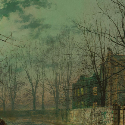 Sotto I Raggi Argentati Della Luna John Atkinson Grimshaw jag79 quadro stampato su tela