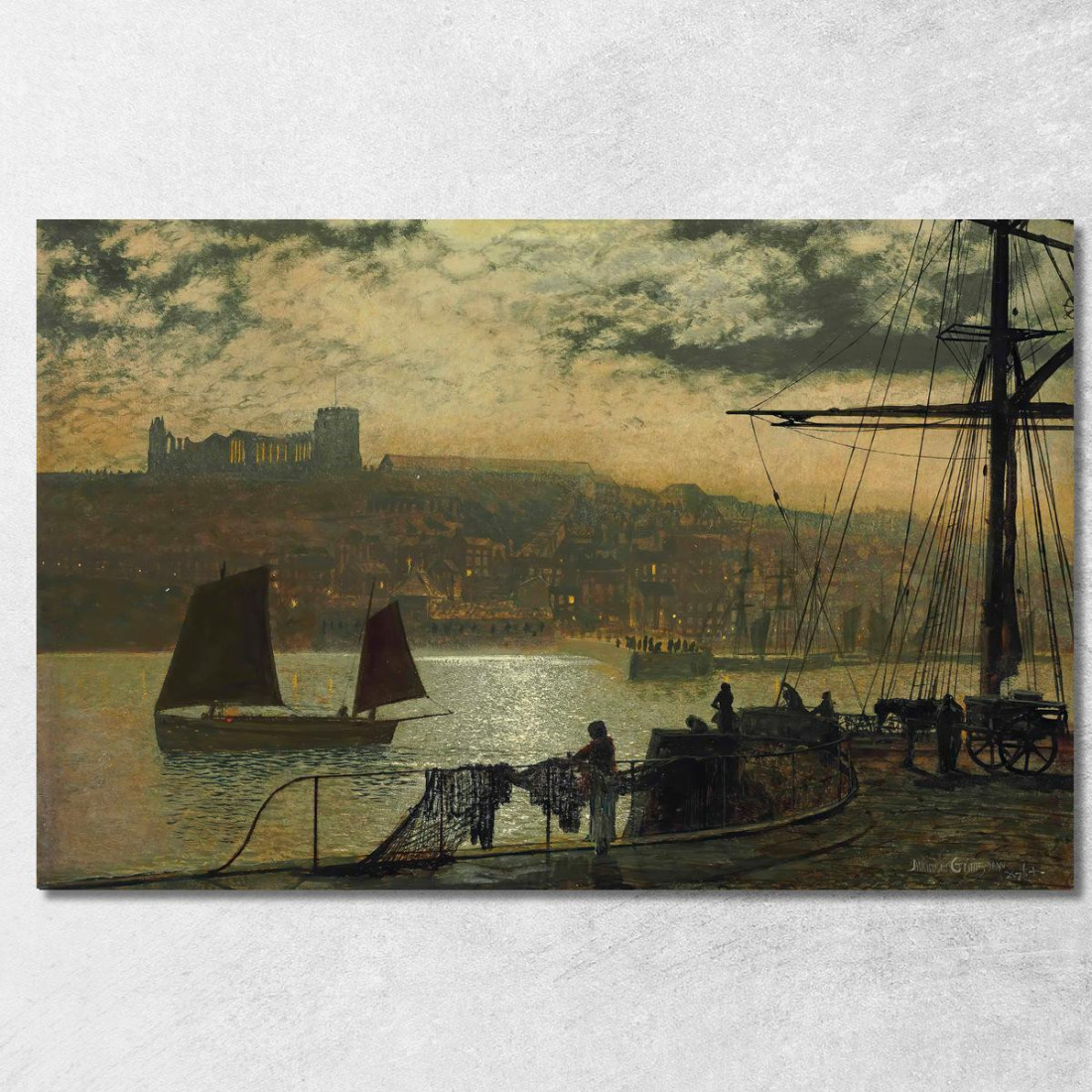 Abbazia E Chiesa Di Whitby John Atkinson Grimshaw jag81 quadro stampato su tela