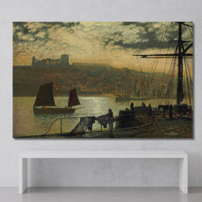 Abbazia E Chiesa Di Whitby John Atkinson Grimshaw jag81 quadro stampato su tela