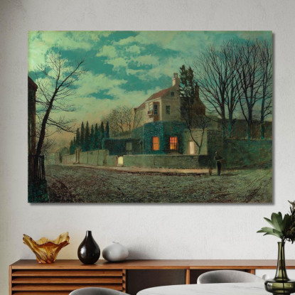 Yew Court Scalby John Atkinson Grimshaw jag86 quadro stampato su tela