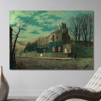 Yew Court Scalby John Atkinson Grimshaw jag86 quadro stampato su tela