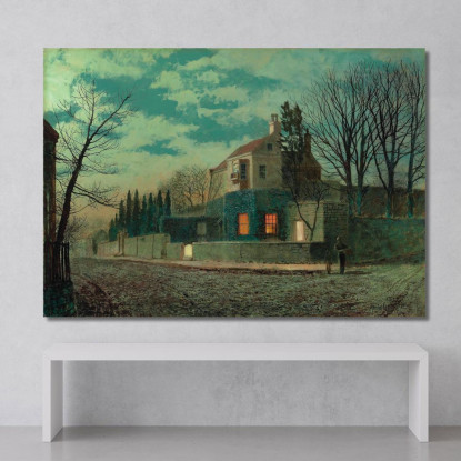 Yew Court Scalby John Atkinson Grimshaw jag86 quadro stampato su tela