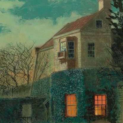 Yew Court Scalby John Atkinson Grimshaw jag86 quadro stampato su tela
