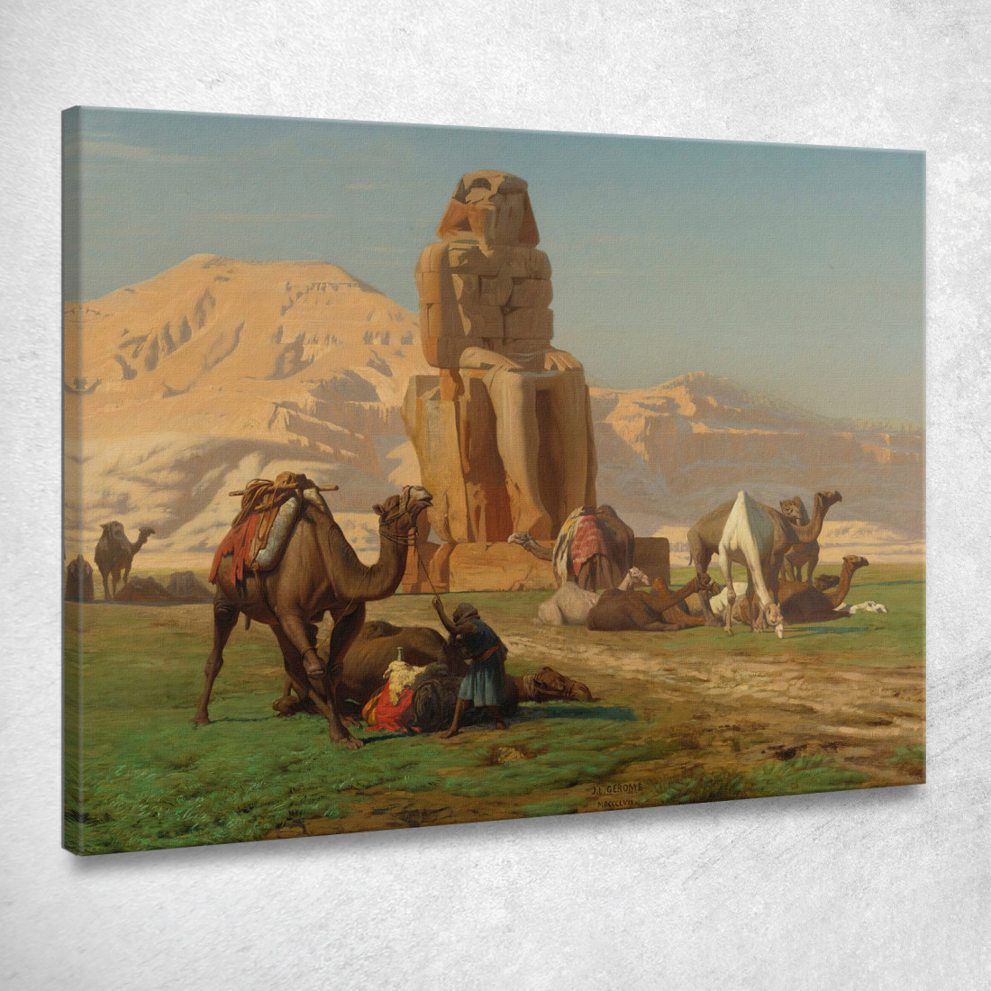 Il Colosso Di Memnone Jean-Léon Gérôme jlg131 quadro stampato su tela