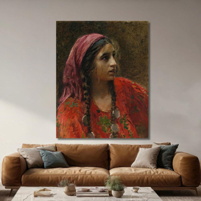 Zingara Konstantin Egorovich Makovsky kem3 quadro stampato su tela