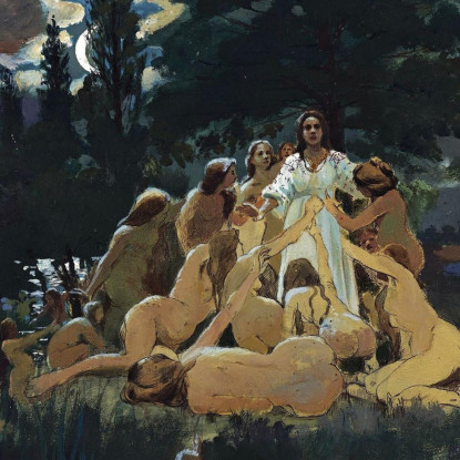 Sirene Konstantin Egorovich Makovsky kem5 quadro stampato su tela