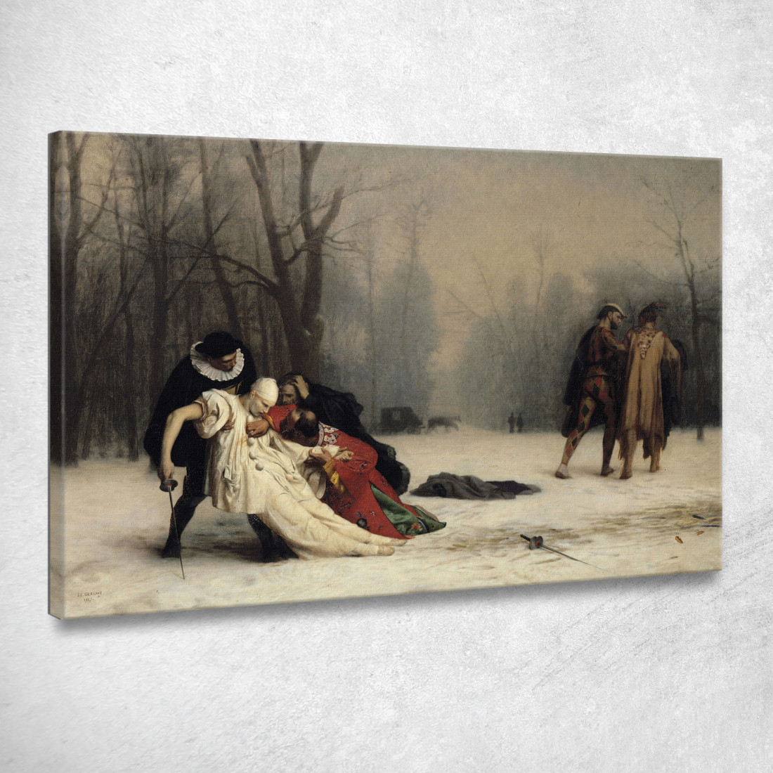 Il Duello Dopo La Mascherata Jean-Léon Gérôme jlg134 quadro stampato su tela