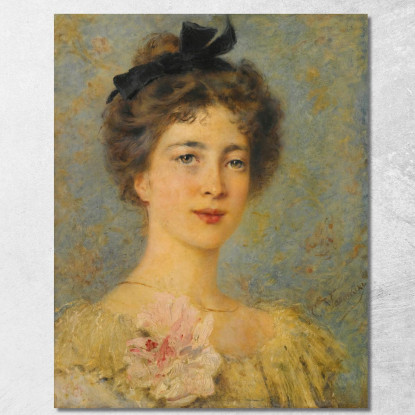 Ritratto Di Una Signora Elegante Konstantin Egorovich Makovsky kem13 quadro stampato su tela