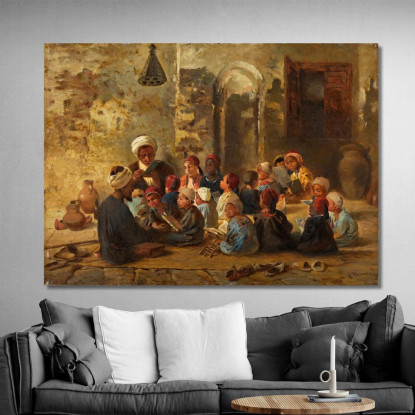 Aula Al Cairo Konstantin Egorovich Makovsky kem16 quadro stampato su tela