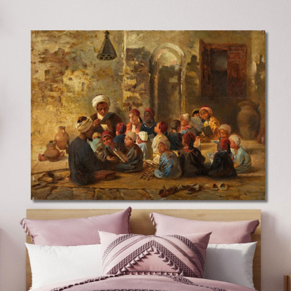 Aula Al Cairo Konstantin Egorovich Makovsky kem16 quadro stampato su tela