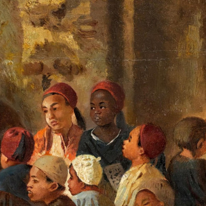 Aula Al Cairo Konstantin Egorovich Makovsky kem16 quadro stampato su tela